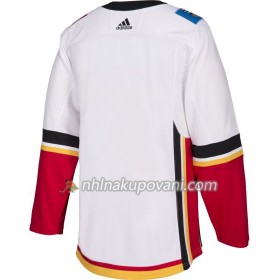 Calgary Flames Dresy Blank Adidas Bílá Authentic - Pánské